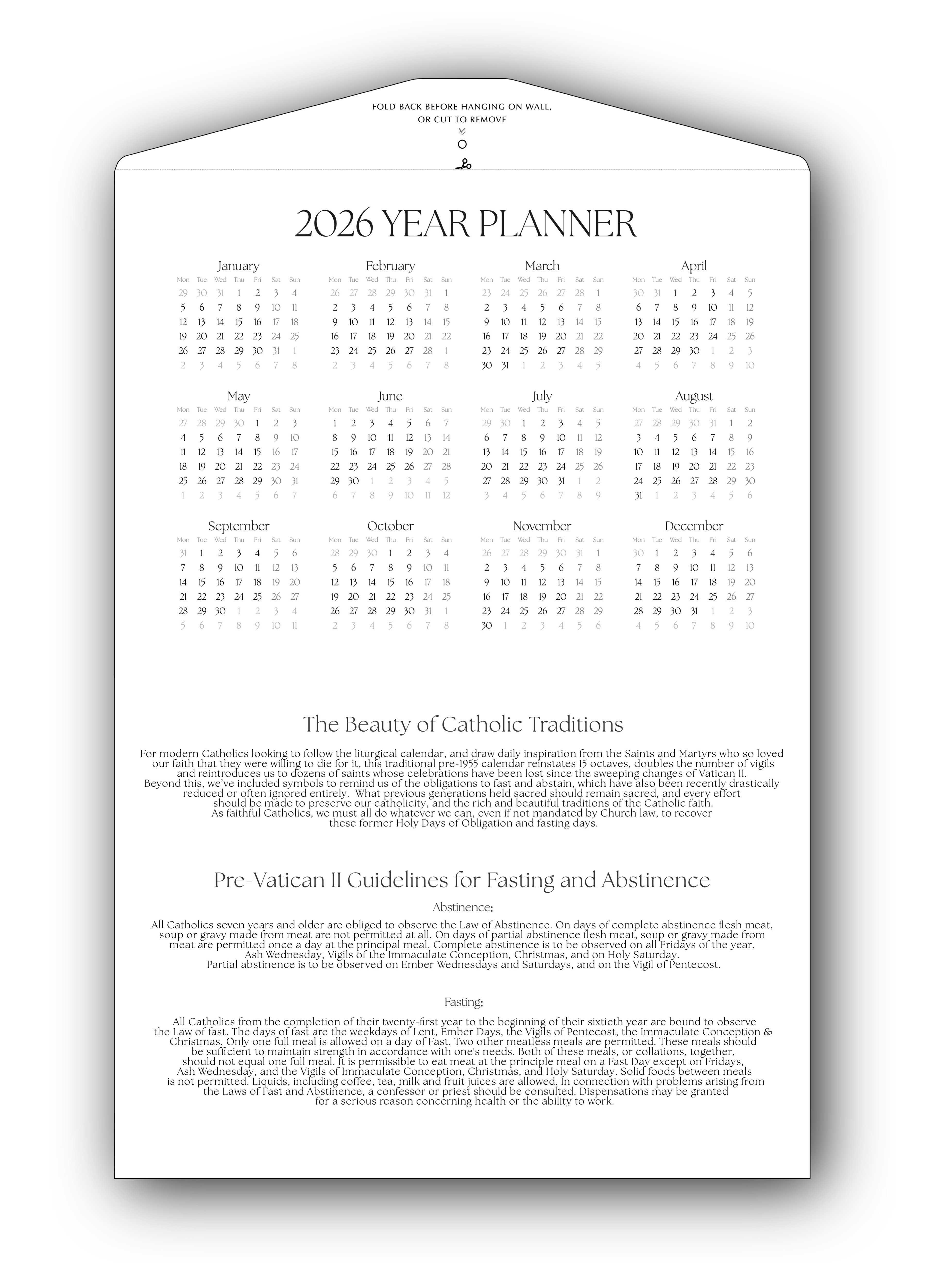 2025 Trad Calendar 2026 Planner